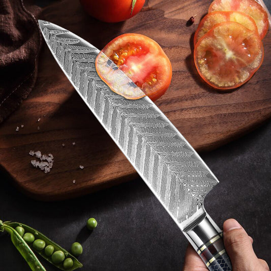 Resin Honeycomb Damascus Chef's Knife