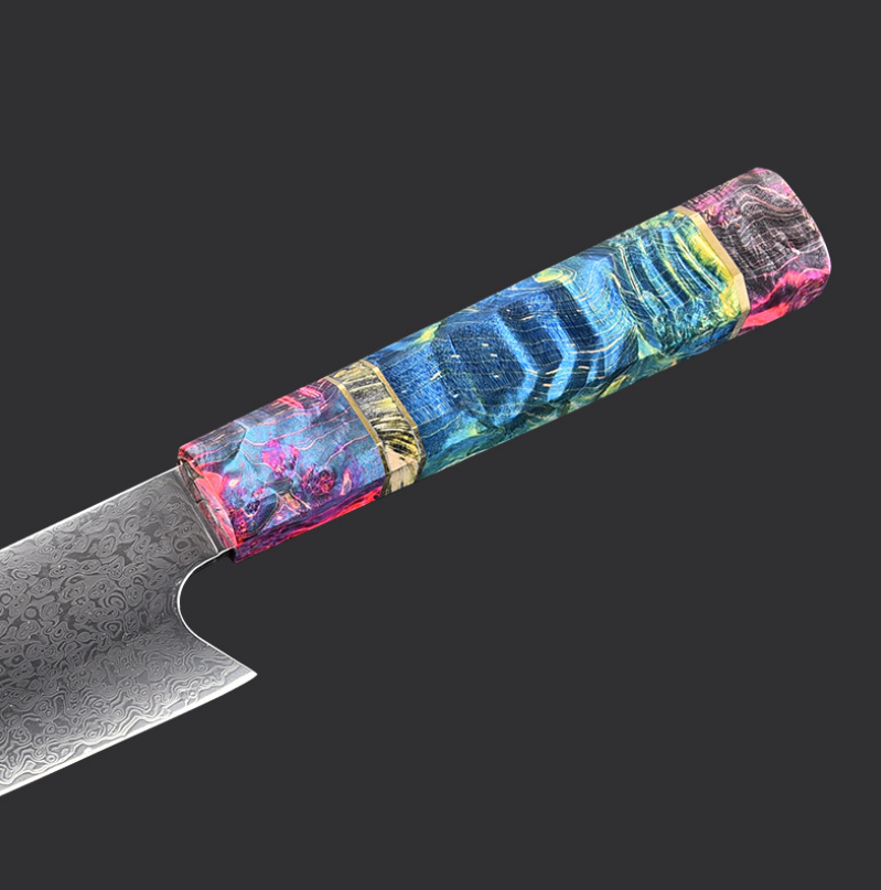 Vibrant Fusion Damascus Chef Knife