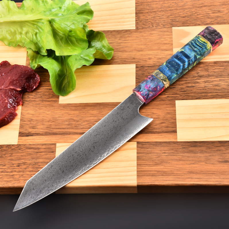 Vibrant Fusion Damascus Chef Knife