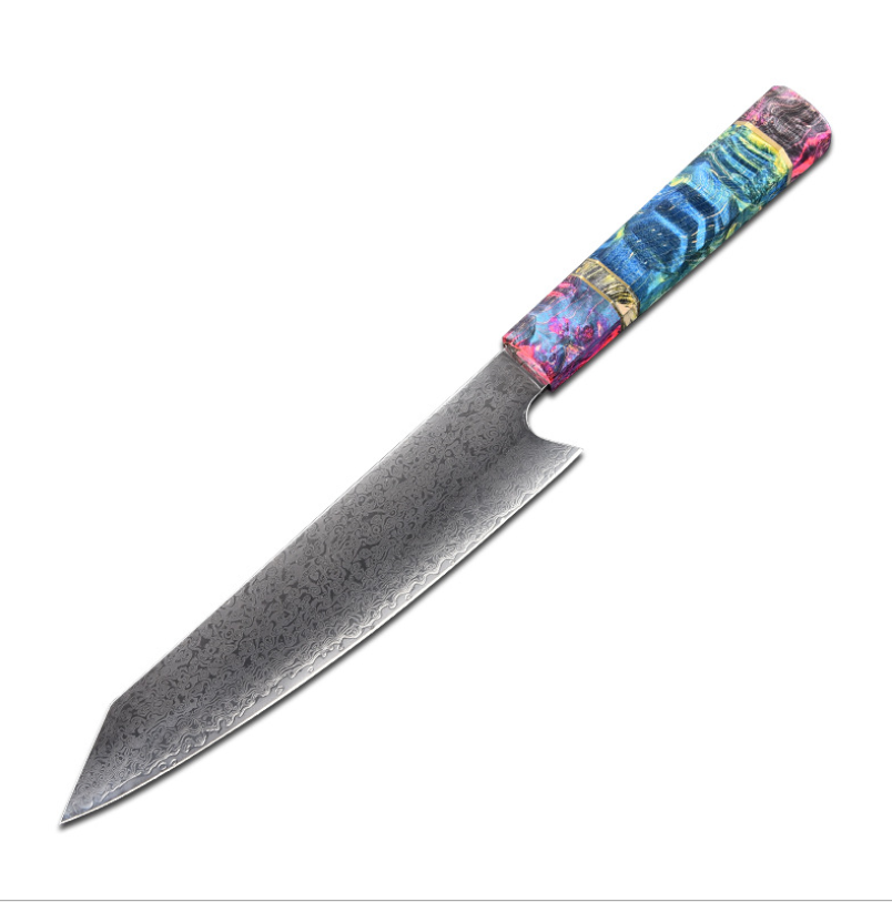 Vibrant Fusion Damascus Chef Knife