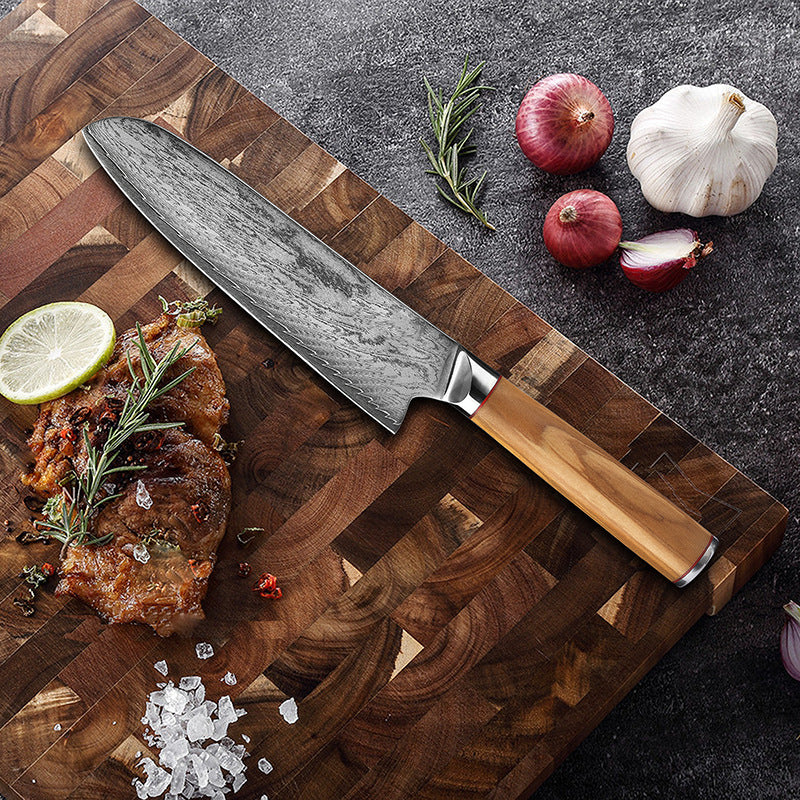 Luxury Frostfire Damascus Chef's Knife