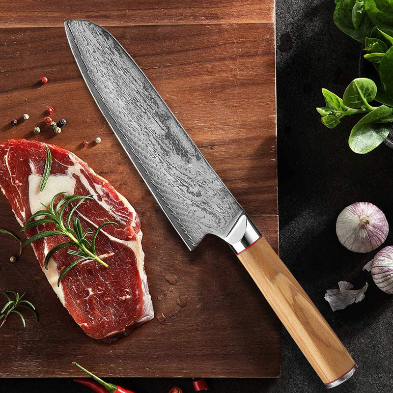 Luxury Frostfire Damascus Chef's Knife