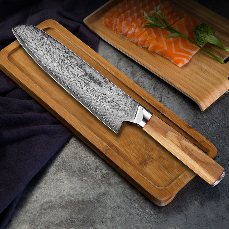 Luxury Frostfire Damascus Chef's Knife